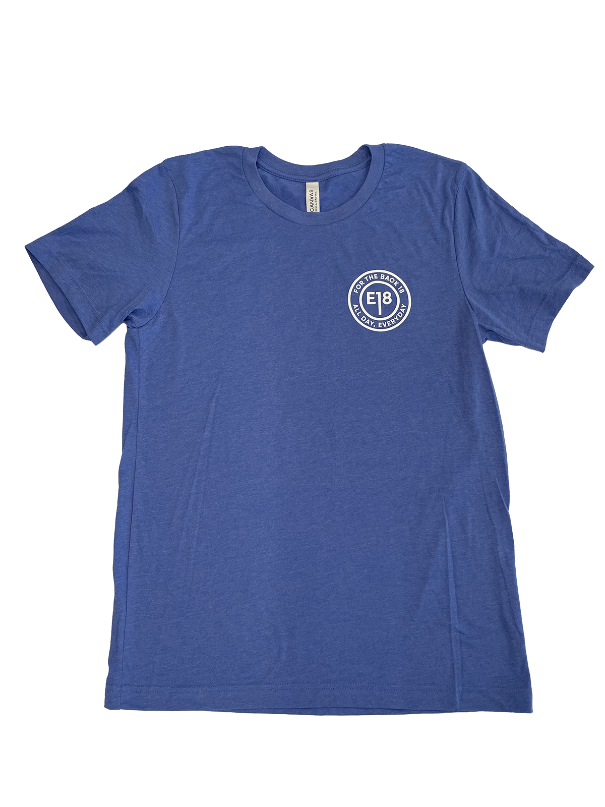 E18 Tour Script T-Shirt Heather Blue