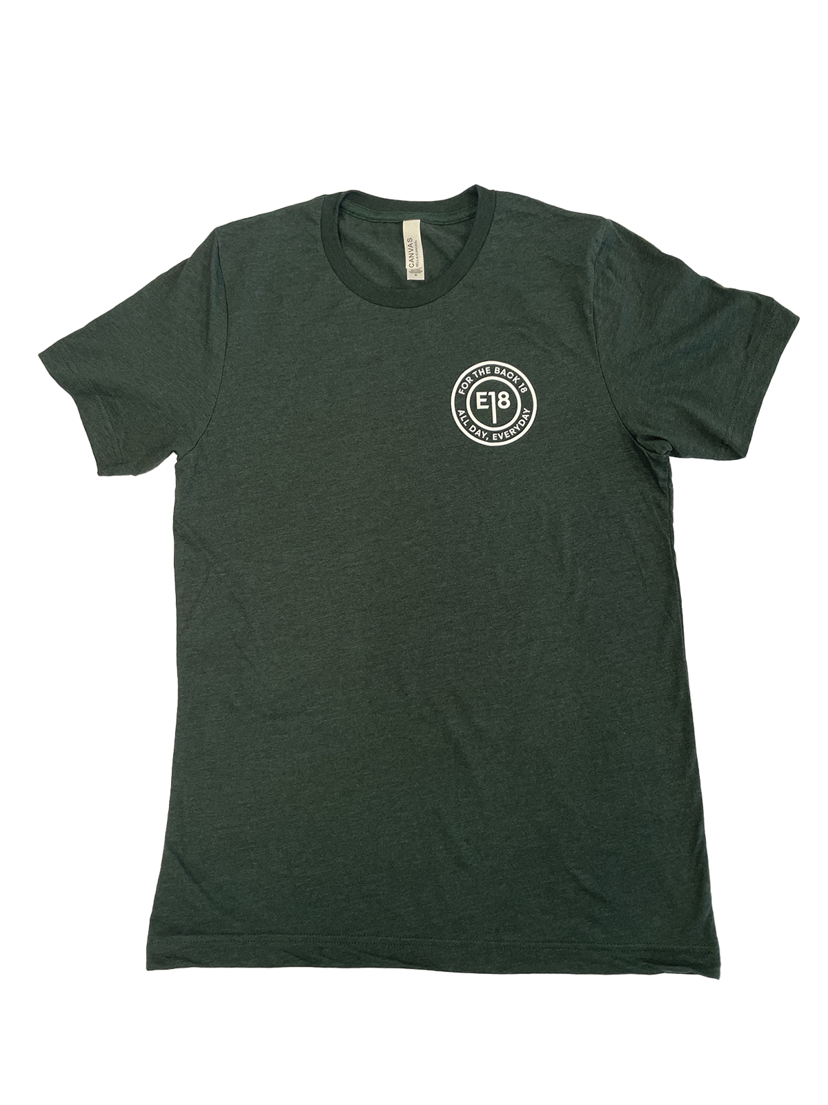 E18 Tour Script T-Shirt Heather Deep Green