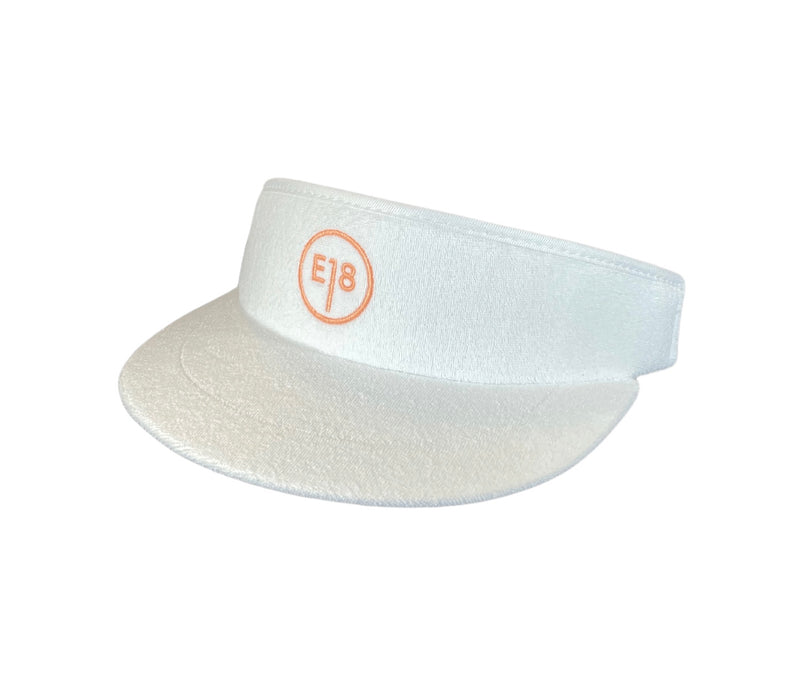 Crisp White + Peach Terry Cloth OG Tour Visor