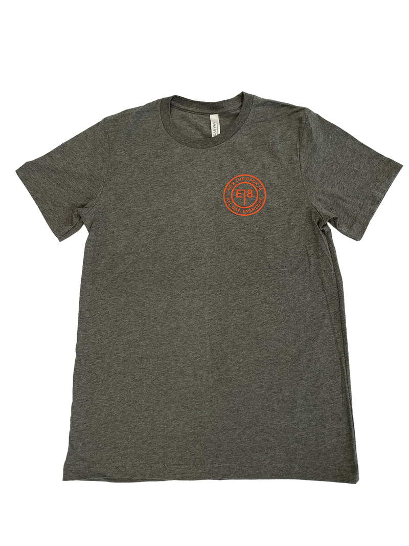 E18 Tour Script T-Shirt Heather Gray