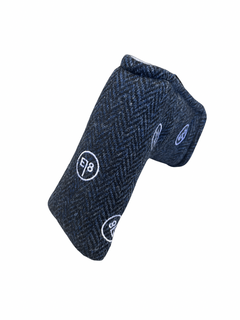 Seamus Midnight Navy Herringbone Blade Putter Cover